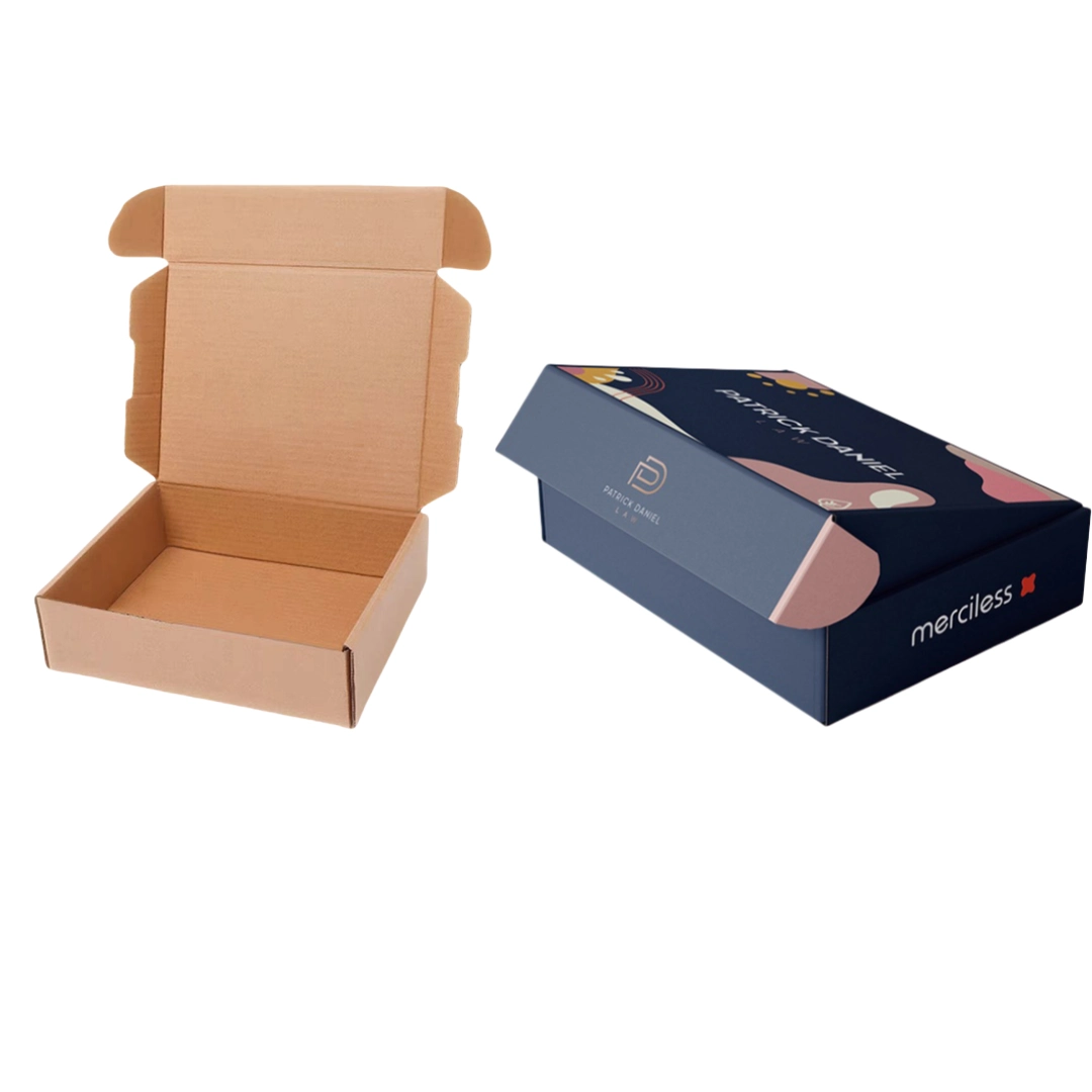 原色と彩色のタックトップメーラーボックス