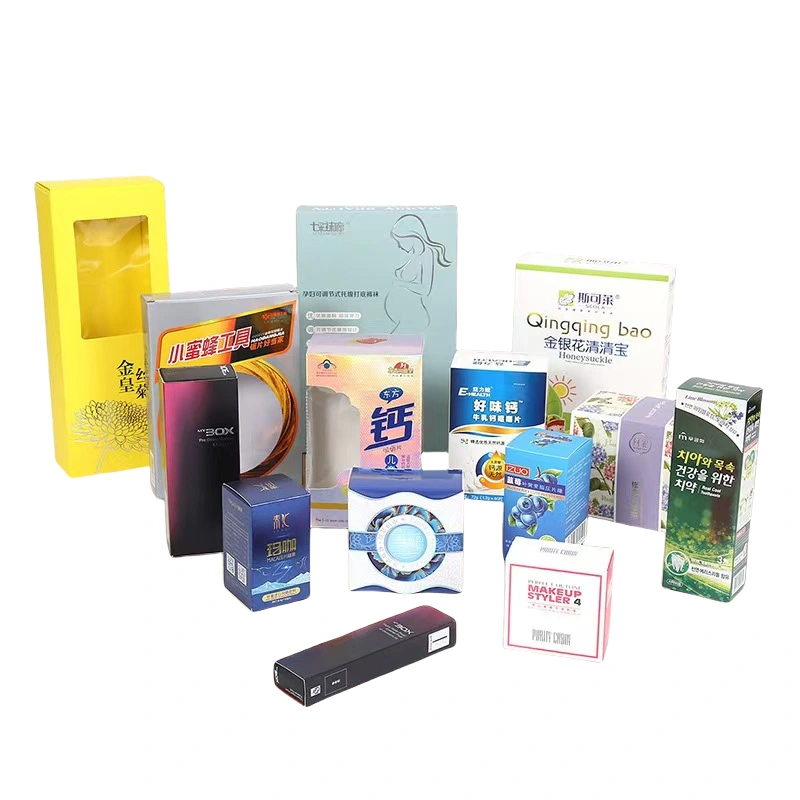 カスタムロゴ入り白カードボード包装ボックス