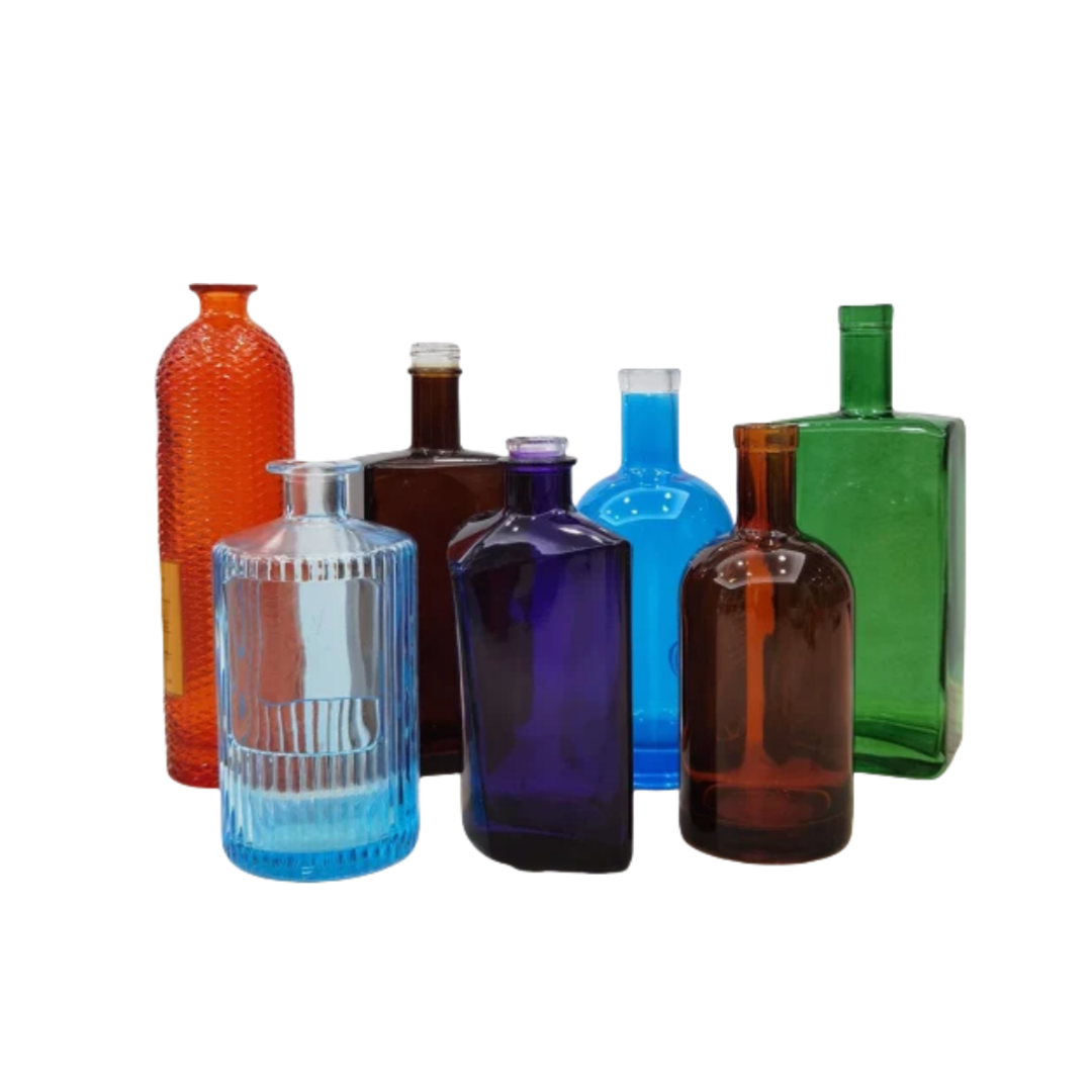 スプレー塗装ガラスボトル